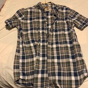 Mens button up short sleeve shirt